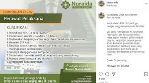 We did not find results for: Info Loker Bogor Rsia Nuraida Buka Lowongan Kerja Perawat Minimal Lulusan D3 Keperawatan Tribunnews Bogor