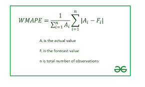 One of the most common metrics used to measure the forecasting accuracy of a model is the mean absolute percentage error, often abbreviated as mape. How To Calculate Weighted Mape In Excel Geeksforgeeks