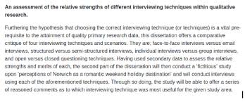 This example is taken from a study on how thermography can help in maximizing the energy used in a building with the least amount of waste. 7 Must Haves For Dissertation Methodology Topics