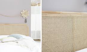 In impiallacciatura e solido legno di mindi sostenibile e frontale in rattan intrecciato . Tendenze Paglia Di Vienna In Camera Da Letto Casafacile