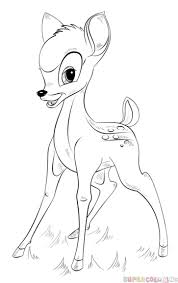 Okay wait, before i put up that other tutorial i was telling you about i have to disney animal bambi coloring pages disney animal bambi is one cartoon characters which i think will makes many kids in the world very happy. How To Draw Bambi Step By Step Drawing Tutorials For Kids And Beginners Disney Drawings Cartoon Drawings Drawing Tutorials For Kids