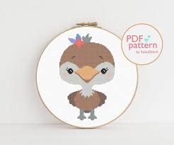 Australian Emu Cross Stitch Pdf Pattern Easy Ostrich Animal Embroidery Pattern Diy Nursery Decor Easy Embroidery Design In 2020 Animal Cross Stitch Patterns Animal Embroidery Patterns Easy Cross Stitch Patterns