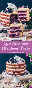 Zitronen Blaubeer Torte Vegan Bianca Zapatka Rezepte Rezept Blaubeer Torte Kuchen Und Torten Rezepte Vegane Kuchenrezepte