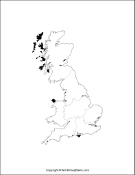 United kingdom made up of england, northern ireland, scotland and wales is an island nation. Printable Blank Map Of Uk Outline Transparent Png Map