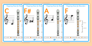 Recorder Notes Display Posters