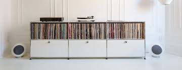 Nathan james mina modern tv stand entertainment cabinet, console with a natural wood finish and matte accents with storage doors for living media room, oak/black. Modern Media Storage Custom Entertainment Center Usm Furniture