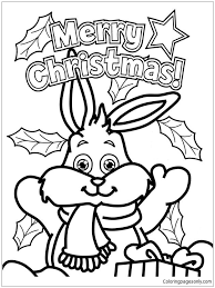 Cute bear and christmas tree coloring page. Christmas Bunny Coloring Pages Bunny Coloring Pages Coloring Pages For Kids And Adults