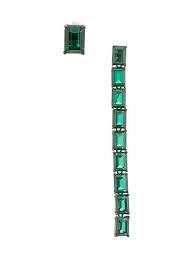 shop ann demeulemeester baguette emerald earrings エメラルド ピアス エメラルドのイヤリング エメラルド