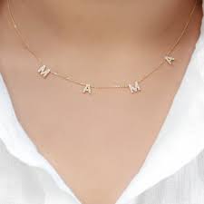 Mama Necklace Sterling Silver Statement Grey