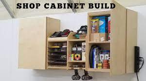 Attach them to the top and bottom pieces with 1 1/4″ pocket hole screws and wood glue. Diy Shop Cabinet Build Workshop Project Youtube