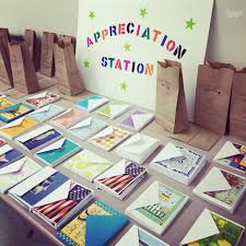 Set Up An Appreciation Station And Have Kids Write Thank You Cards To Their Teachers Parents Appreciation Staff Appreciation Week Teacher Appreciation Week