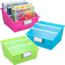 Picture Book Library Bins With Dividers Neon Book Bins Classroom Wishlist Classroom Storage