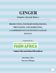 Pdf Ginger Zingiber Oficinale Rosec Production