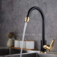 Free shipping on orders $99+. Modern Black And Gold Gooseneck Aluminum Kitchen Sink Faucet Simple