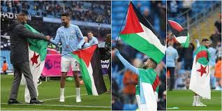 رياض محرز يرفع علم فلسطين. Ø±ÙŠØ§Ø¶ Ù…Ø­Ø±Ø² ÙŠØ±ÙØ¹ Ø§Ù„Ø¹Ù„Ù… Ø§Ù„ÙÙ„Ø³Ø·ÙŠÙ†ÙŠ ÙÙŠ Ø§Ù„ØªØªÙˆÙŠØ¬ ÙÙŠØ¯ÙŠÙˆ Ø§Ù„Ø³Ø§Ø¹Ø© 25