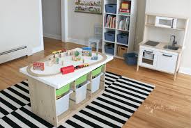 An Ikea Hack Train Activity Table The Crazy Craft Lady Some of the best things about ikea products are their versatility and endless storage. an ikea hack train activity table