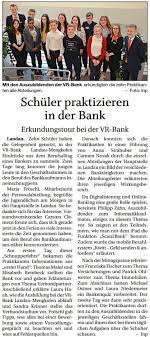 Ines aigner hat den ersten teil ihres dualen studiums, die. Presse 2019 Vr Bank Landau Mengkofen Eg