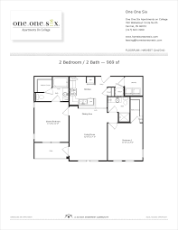 A split bedroom floor plan typically separates a home into three areas: Harvest 2 Bedroom Floor Plan One One Six Apartments