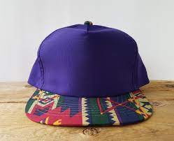 Vintage Southwest Purple Aztec Bill Blank Snapback Hat Youngan Etsy Snapback Hats Hats Ball Cap