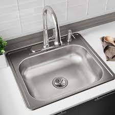 Under kitchen sink mat lowes. Kingsford Drop In 25 In X 22 In Satin Single Bowl 4 Hole Kitchen Sink In The Kitchen Sinks Department At Lowes Com