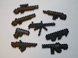 Flan S Mod American Guns And Weapon Box By Jamioflan On Shapeways Pixel Art Perler Beads Designs Perler Bead Art