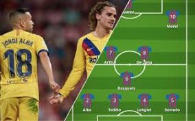 Dirigirse al asistente nº1 en señal de disconformidad con una de mis indicaciones. How Barcelona Should Line Up Vs Eibar Griezmann Alba To Start