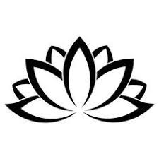 Lotus Noir Et Blanc Dessin Lotus Symboles De Yoga Pochoir Silhouette