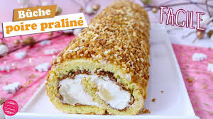 Découvrez les ingrédients, ustensiles et étapes de préparation. Buche De Noel Facile Poire Praline Youtube