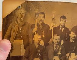 Antique Masonic Group Photograph E A Stone George Scholl Southeast MO  Dexter?