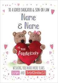 Happy father's day messages from daughter. Barley Bear Daughter Son In Law Anniversary Personalised Card Funky Pigeon