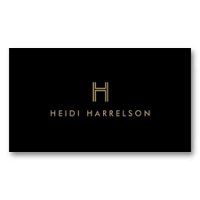 Black And Gold Logo Template Luxe Modern Black And Gold Initial Monogram Logo Business Card Zazzle Com In 2020 Business Card Template Design Luxury Branding Design Name Card Design