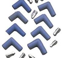 Taylor Cable 46061 Blue 90-Degree Spark Plug Boot/Terminal Kit - Pack of 8