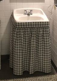 dorm room sink skirts ticking sink
