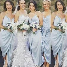 Spaghetti Straps Light Blue Tea Length Cheap Bridesmaid Dresses Online Wg314 Tea Length Bridesmaid Dresses Summer Bridesmaid Dresses Sky Blue Bridesmaid Dresses
