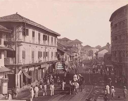 Kalbadevi road, Bombay- late 1800s.
