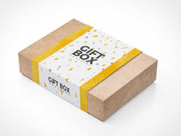 Download Gift Box Package Made Of Recycled Paper Psd Mockup Psd Mockups