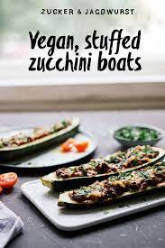 Vegan Minced Meat Stuffed Zucchini Boats Recipe Vegan Recipes Healthy Zucchini Boats Vegan Dinner Recipes