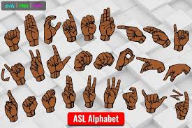 21.01.2021 · the asl alphabet (a.k.a fingerspelling) is one of the easier challenges when learning sign language and it's a sign language basic necessary to know in order to succeed. Asl Abcs Brown Alphabet American Sign Language Svg Cut Files 1200321 Svgs Design Bundles