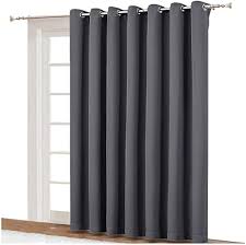 In terms of breaking, of course sliding glass doors are more prone to break ins in comparison to standard wood doors. Amazon Com Nicetown Sliding Patio Door Curtains Grey Blackout Room Darkening Door Vertical Blinds For Dining Room With Grommet Top Gray 100 Inches W X 95 Inches L Home Kitchen
