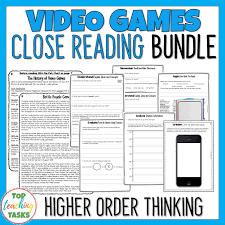 Video Games Reading Comprehension Passages And Questions Bundle