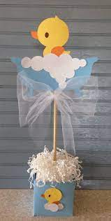 Centro De Mesa De Goma Eva Para Baby Shower Tematica Patitos Baby Shower Duck Baby Shower Centerpieces Rubber Ducky Baby Shower