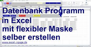 Excel verfügt über einige interessante datenbankfunktionalitäten. Entwicklung Von Programmen In Excel Excel Vba Programmierung Lager Personal Datenbank Spiele