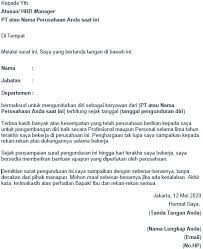 1.contoh surat pengunduran diri resign. Contoh Surat Pengunduran Diri Bermacam Profesi Pakar Dokumen