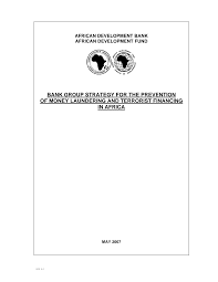 Financial institutions amendment act no. Https Www Afdb Org Fileadmin Uploads Afdb Documents Policy Documents 10000012 En Strategy For The Prevention Of Money Laundering 01 Pdf