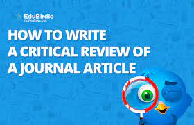 Apply general apa style and formatting conventions in a research paper. How To Write A Critical Review Of A Journal Article Ca Edubirdie Com