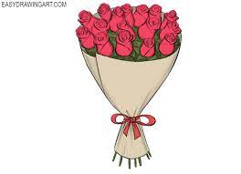 All you will need is a sheet of paper, a pencil, and colored pencils or crayons. How To Draw A Bouquet Of Flowers Easy Easy Drawing Art