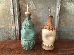 Pottery Handmade Olive Oil Dispensers Olive Oil Dispenser Oil Dispenser Pottery