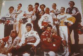 Back when nascar actually meant something. Nascarman ×'×˜×•×•×™×˜×¨ Immediately After This Picture Was Taken The Photographer Wrecked The Top Row Of Drivers