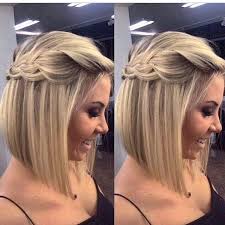 This is a great short hairstyle using a bandana that can keep your bangs out of your face. Maid Of Honor Wedding Hair Simple But Cute Hair Styles Short Hair Styles Braids For Short Hair
