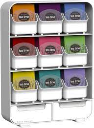 I heard from someone that you could use storage drawers as some sort of a powerless me system. Amazon Com Mind Reader 9 Removable Drawers Tea Bag Holder And Condiment Organizer White Kitchen Dining